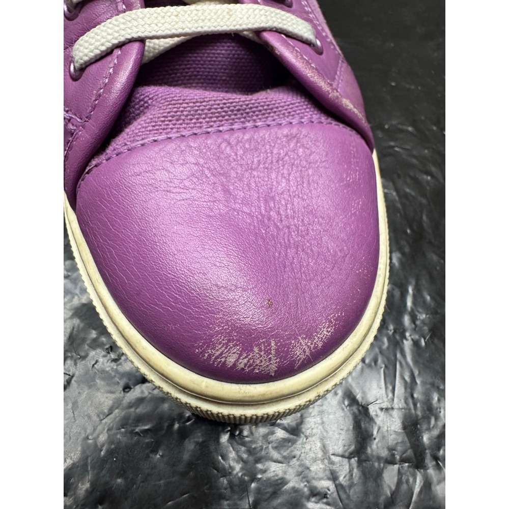 Louis Vuitton Canvas Leather Lace-Up High Top Sneakers Purple Women Size 36.5 EU - Picture 12 of 13